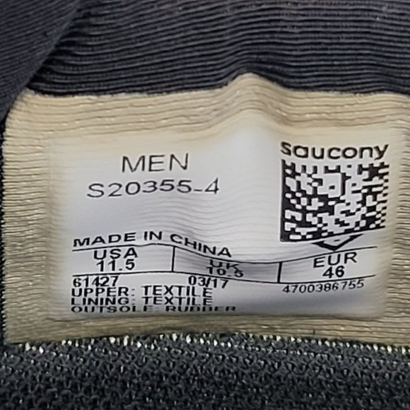 Saucony Freedom ISO Men's Running Shoes Slime Black S20355-4 US Size 11.5 - Picture 8 of 8